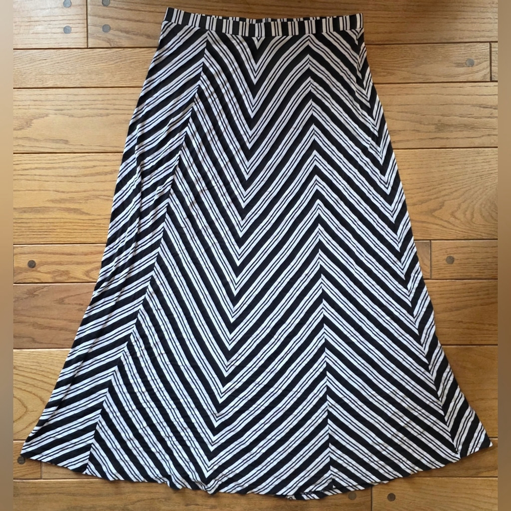 Falls Creek Black and White A Line Maxi Skirt